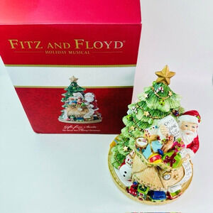 Fitz and Floyd Gifts from Santa Holiday Musical Figurine Original Box 2015 Works